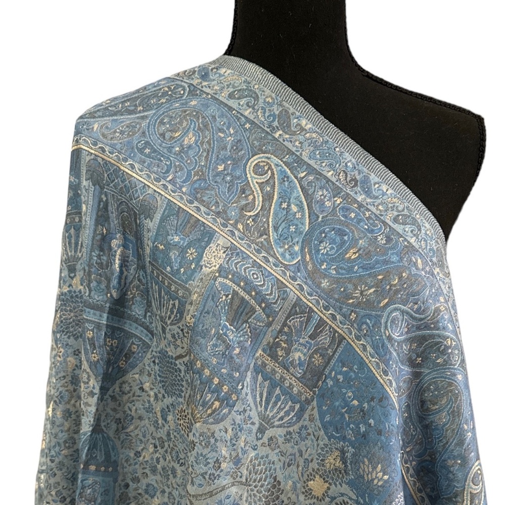 Mughal Inspired Design , Gold Thread Work ,Fine Quality ,Pure Pashmina